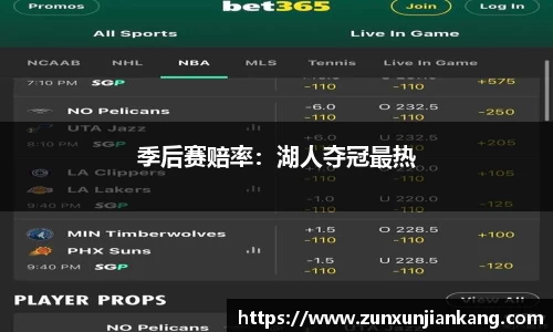 季后赛赔率：湖人夺冠最热